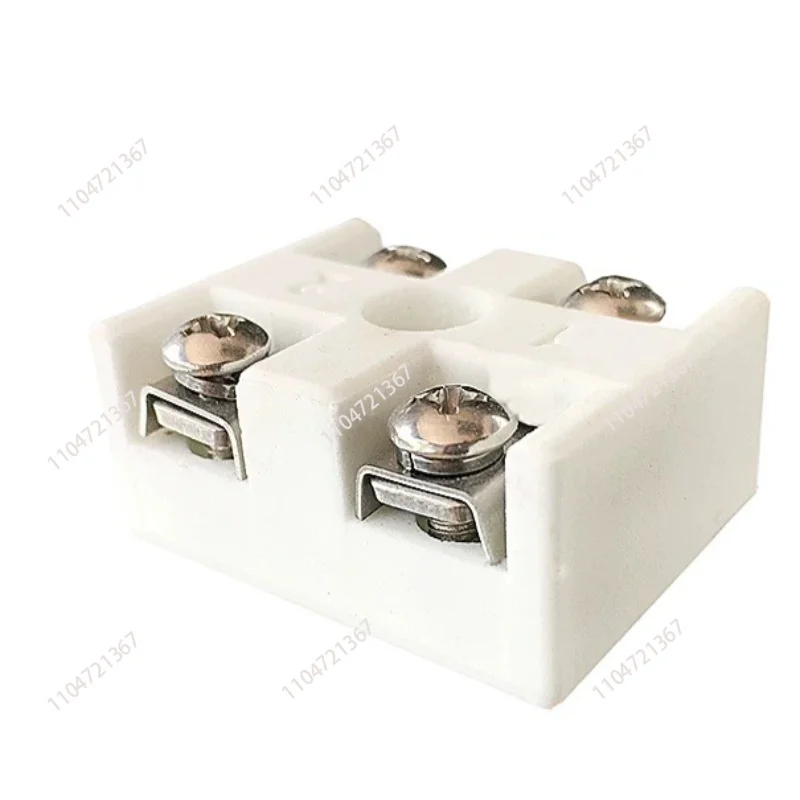 10 PCS Stainles-s steel high-frequency porcelain terminal blocks 2 bits 220V 380V ceramic connector