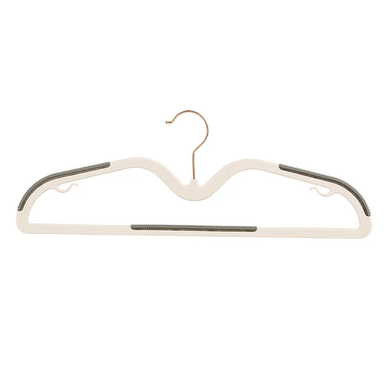 10pcs M-type Wet and Dry Clothes Hanger Non-slip Plastic Adult Translucent Traceless Short Neck Clothes Hanger