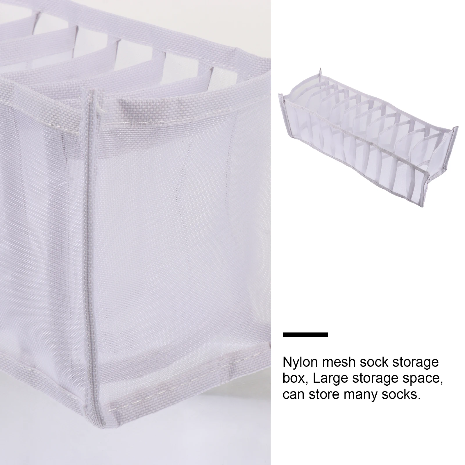 

3 Pcs Socks Storage Box Case for Drawer Organizer Stackable Organizers Underwear