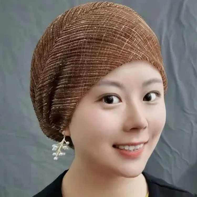Summer Thic Underscarf Glitter Beanies Women Chemo Cap Muslim Inner Hijab Hat Turban Shinny Headscarf Hair Loss Turbante Mujer