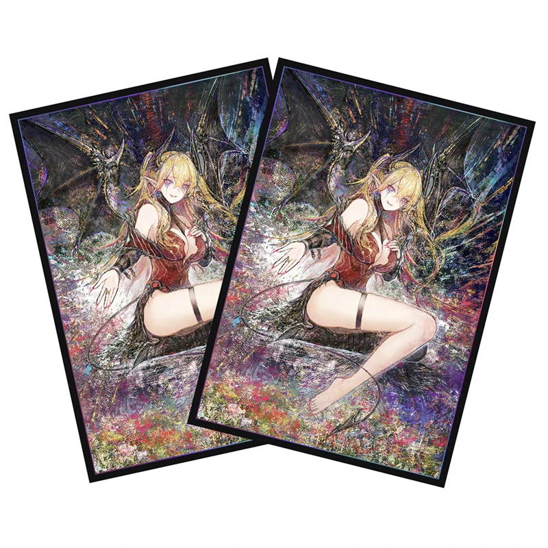 Yugioh Card Sleeves, Lacrima, o Escarlate Tristeza, Yu-Gi-Oh!, 50pcs OCG Trading Cards Laser, Flash Protector Case
