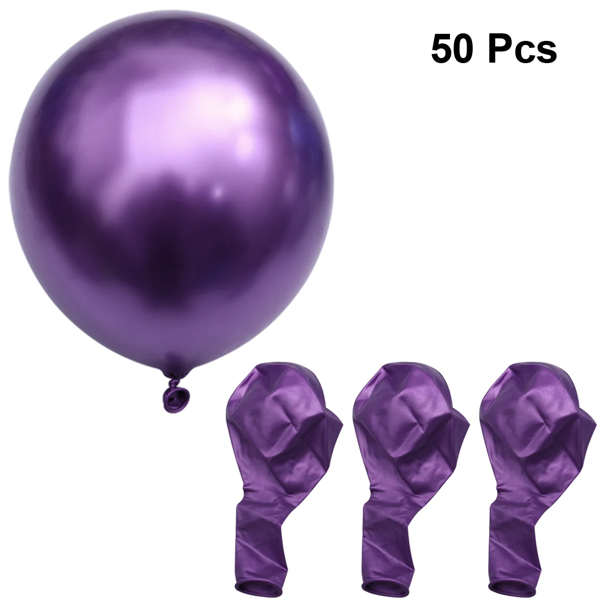 

50Pcs Metallic Latex Balloons Thickened 12inch Party Wedding Birthday Shower Festival Decoration Purple