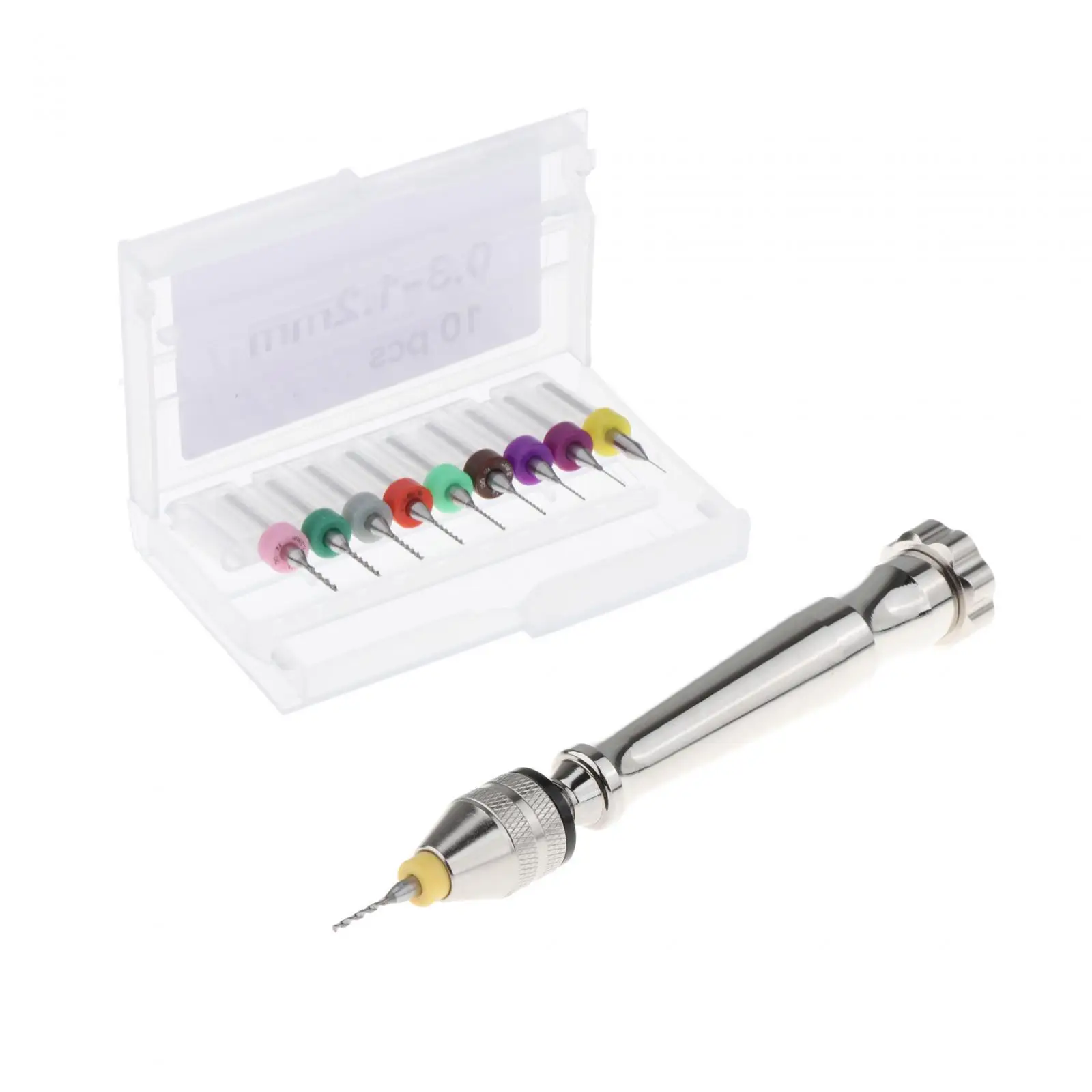 Aluminum Alloy Pin Vise Hand Drill Tool for Manual Drilling on Wood Plastic and Beads with Portable Pocket Size Design