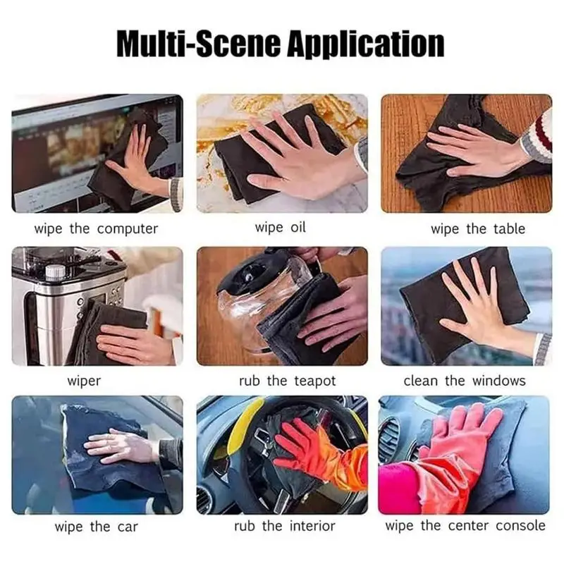 Ultra Absorbent Microfiber Cleaning Towels Streak-Free & Lint-Free Shine Reusable Dusting Cloth All-Purpose Cloth Towels For Car