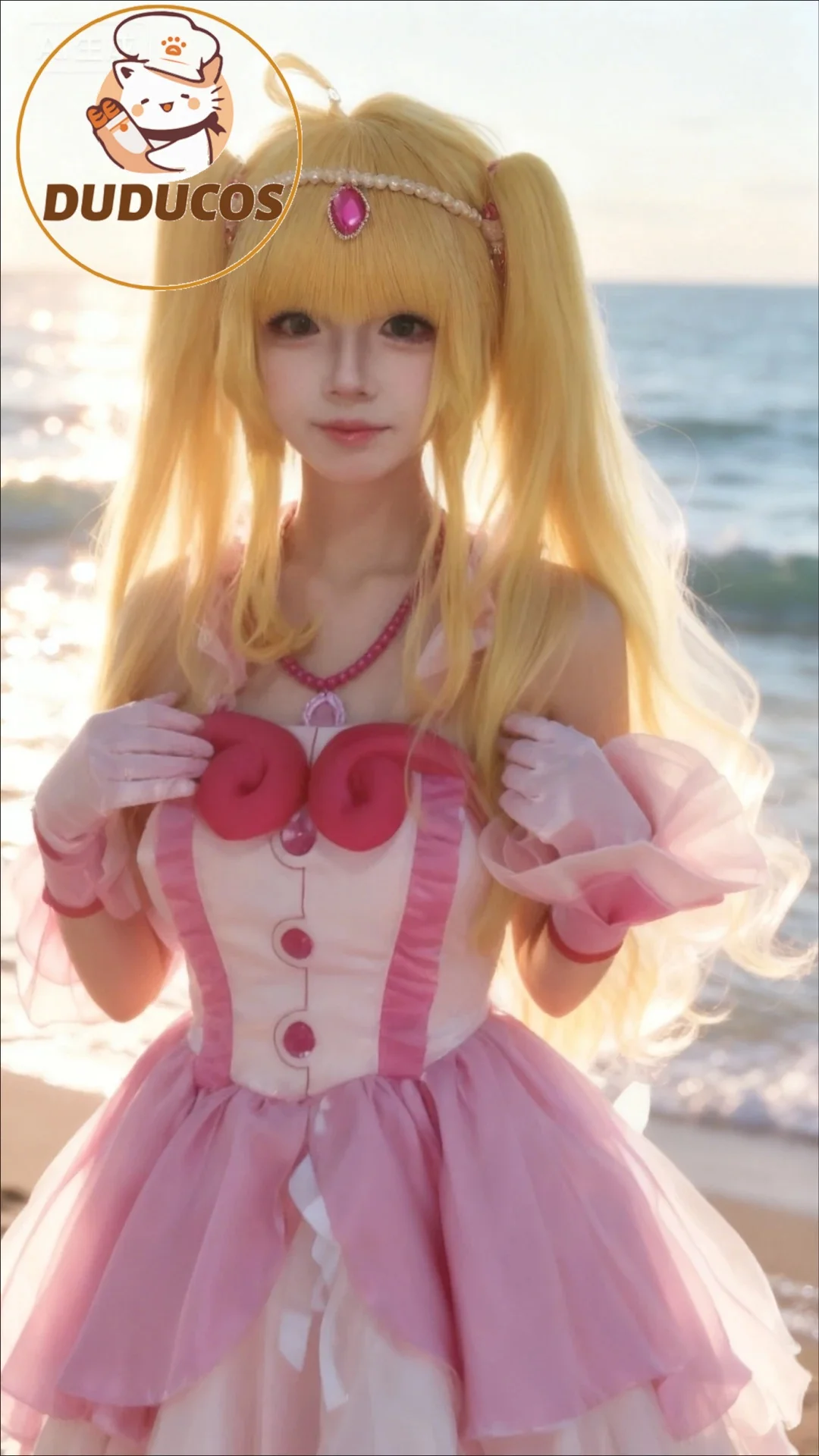 Anime Mermaid Melody Pichi Pichi Pitch Nanami Lucia Cosplay 코스프레 Lovely Pink Dress Activity Party Role Play Clothing Sexy