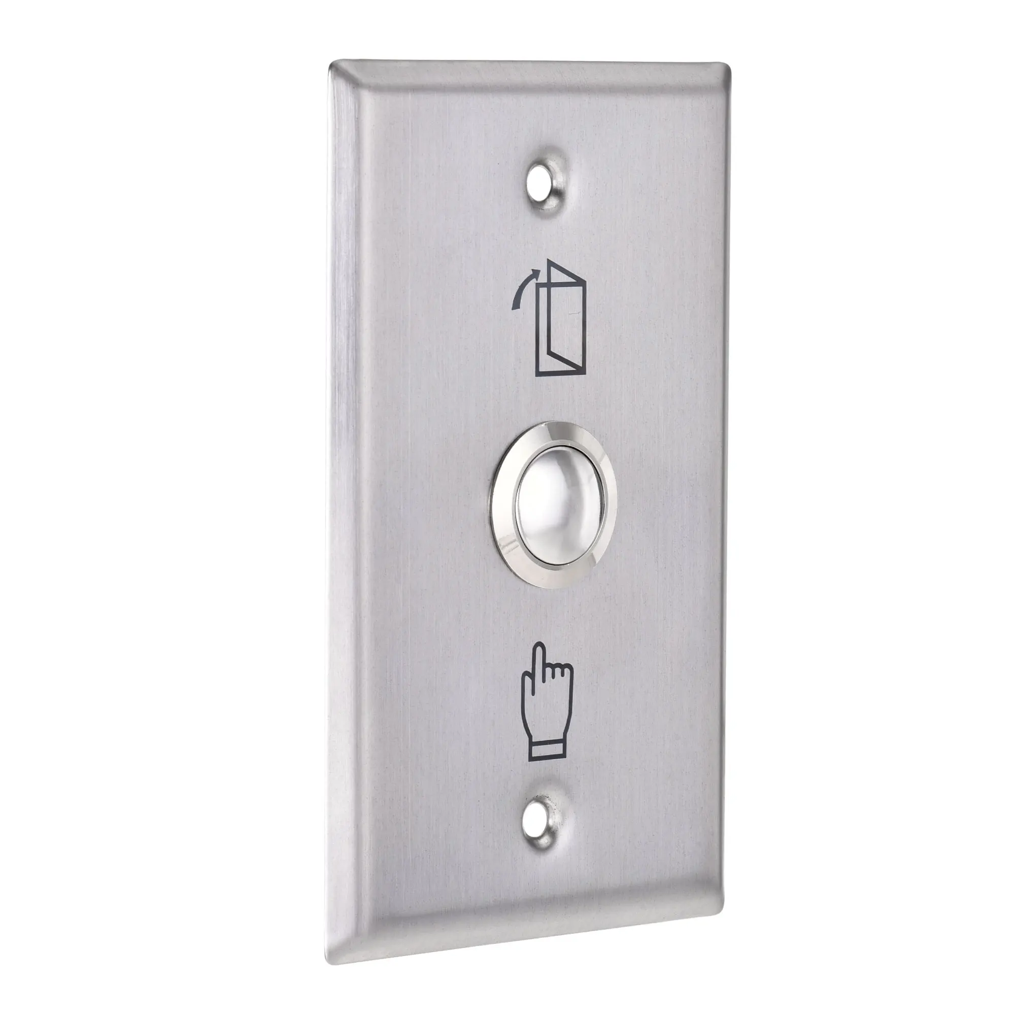

1Pcs Push Button Release Switch Door Access Control System Stainless Steel Panel 115x70mm DC 12V 3A Silver Tone Doorbell Switch