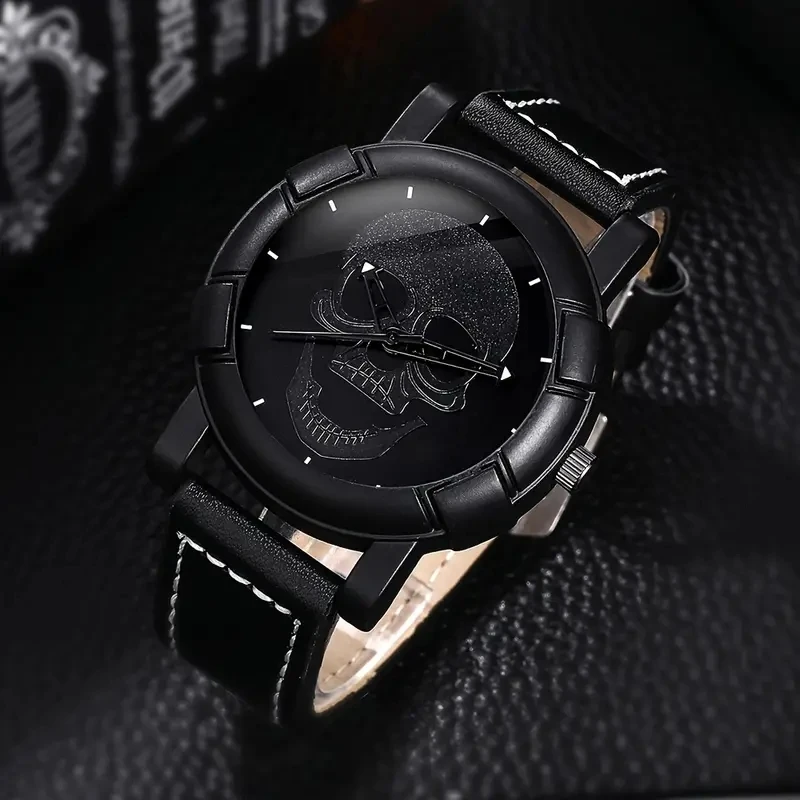 2-piece men's quartz watch + accessories, combining business and sports styles, suitable as Valentine's Day and New Year gifts