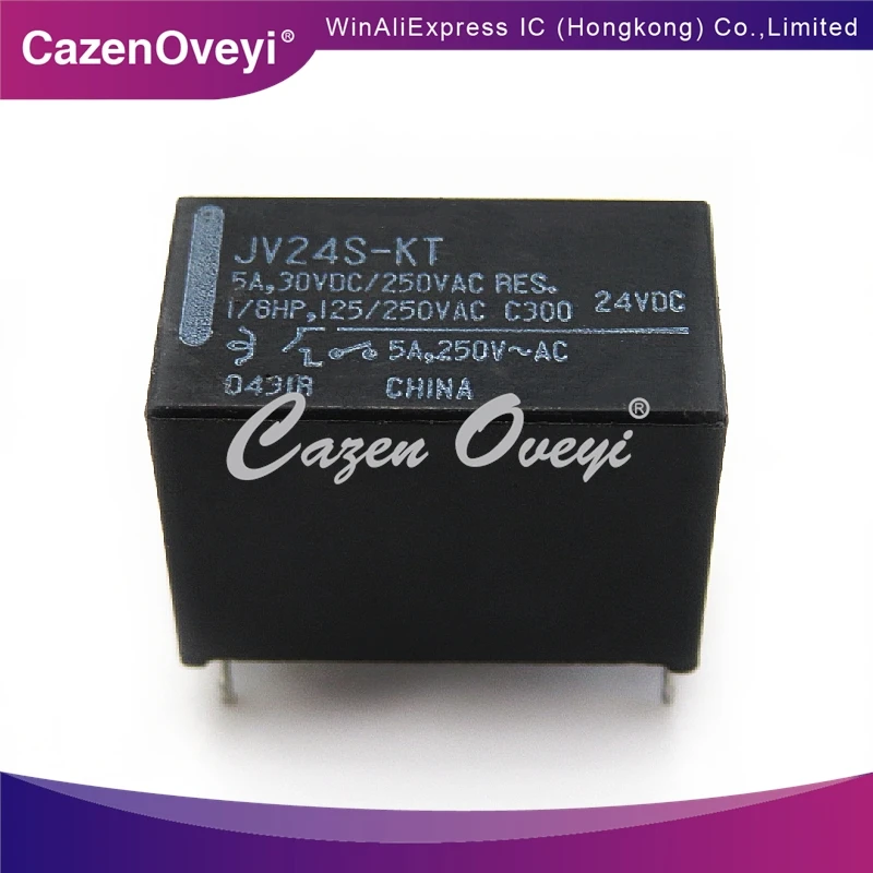 1pcs/lot JV12S-KT JV24S-KT JV12-KT JV24-KT 4Pin 5A30VDC/250VAC 12VDC Power Relay In Stock