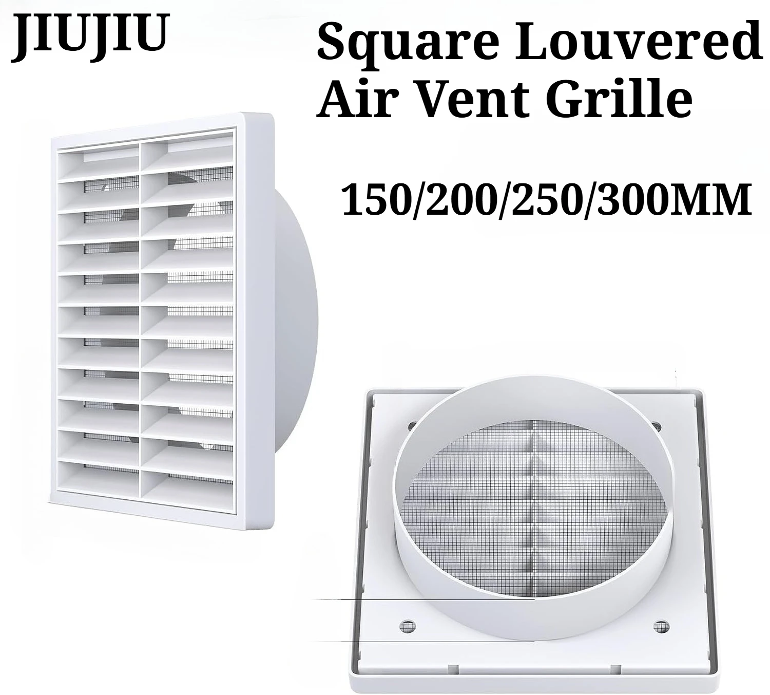 Aluminum Alloy Air Vent Grille Heating Cooling Vents Plate Air System Net Cover Screen Window Square Vent Metal Exhaust Outlet