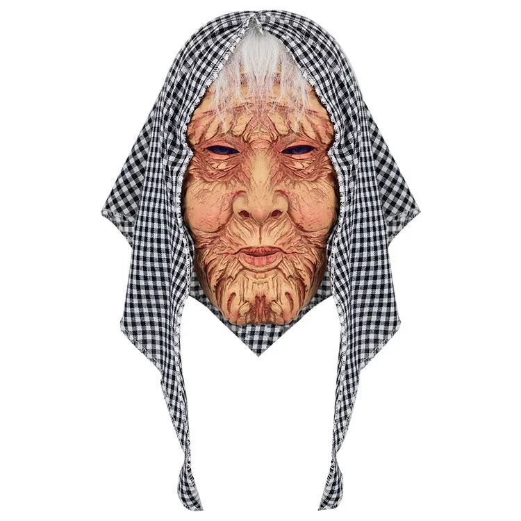 Halloween latex mask, elderly mask, grandpa and grandma horror mask, Halloween party props cos