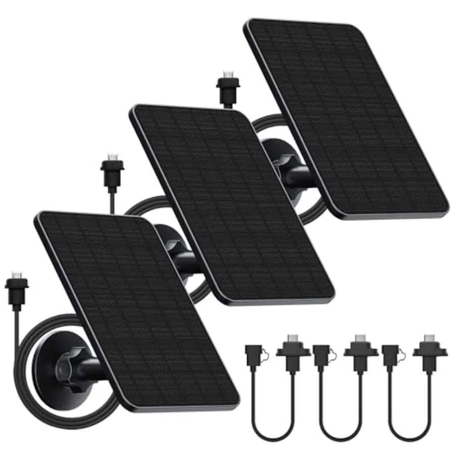 

3 Pack Solar Panel for Blink Outdoor 2K+/ 3rd Gen XT3/Outdoor 4(4th Gen) and XT/XT2 Camera(Not Included)/Blink Outdoor Camera,