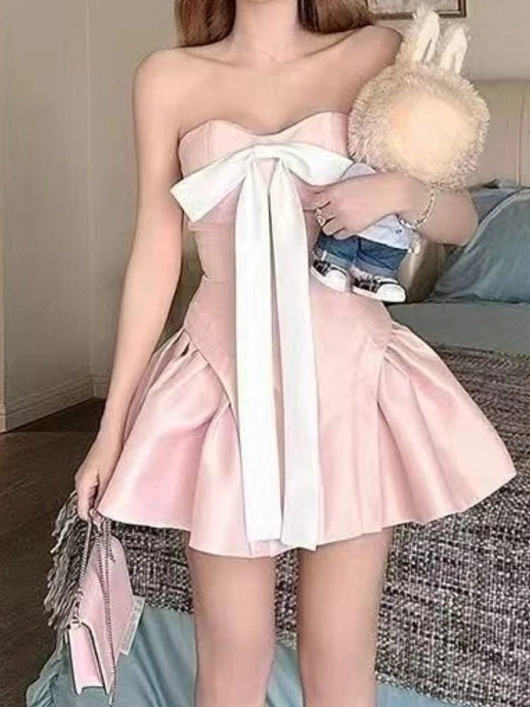 YUEYANG Women Patchwork Mini Dress 5