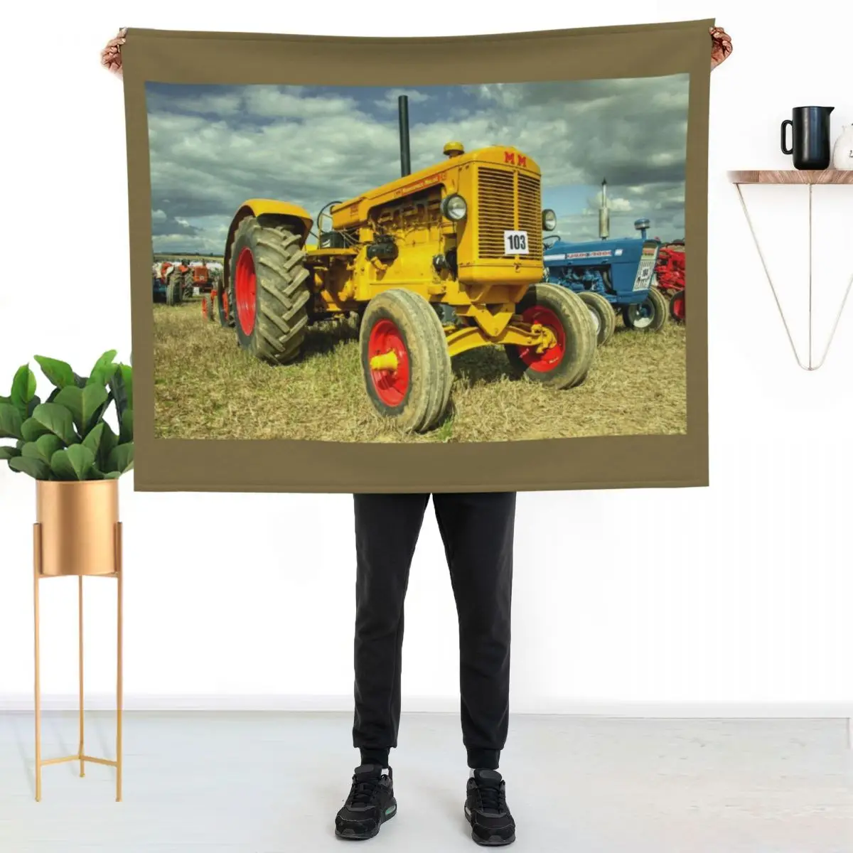 Minneapolis Moline G Throw Blanket Long Lasting Soft Plush Blanket for Daily Use