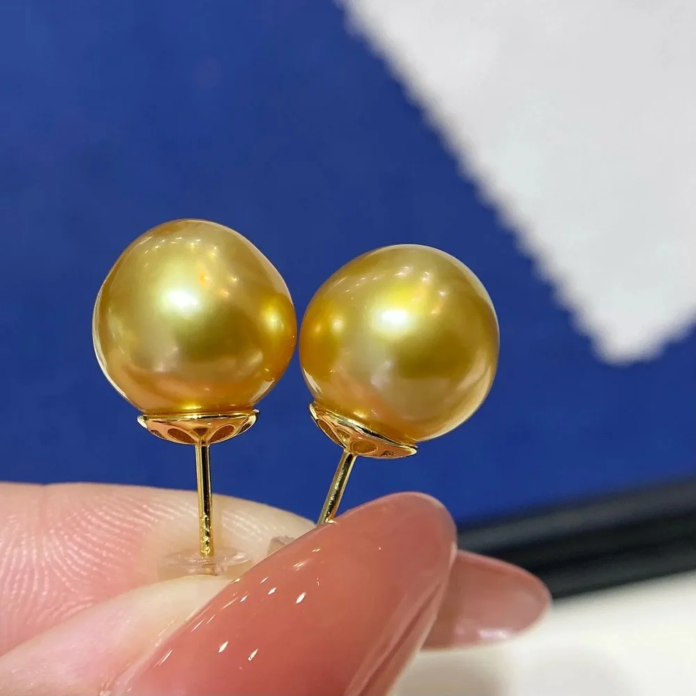 

WOMEN PEARL Earrings 8-9mm 9-10mm Natural AAA+ Southsea Round 925S Freeshippings Items