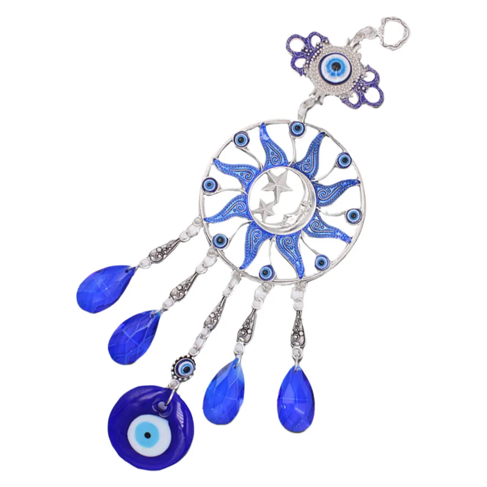 

Evil Eye Catcher Wall Hanging Decor Metal Pendant Home Bedroom Bathroom Metal Dreamcatcher Pendant Garden nament