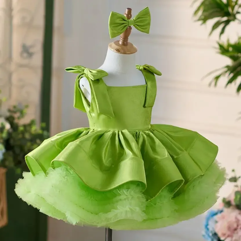 

New Children's Princess Ball Gown Wedding Birthday Baptism Party Flower Girl Dresses Vestidos Bridesmaid Dresses