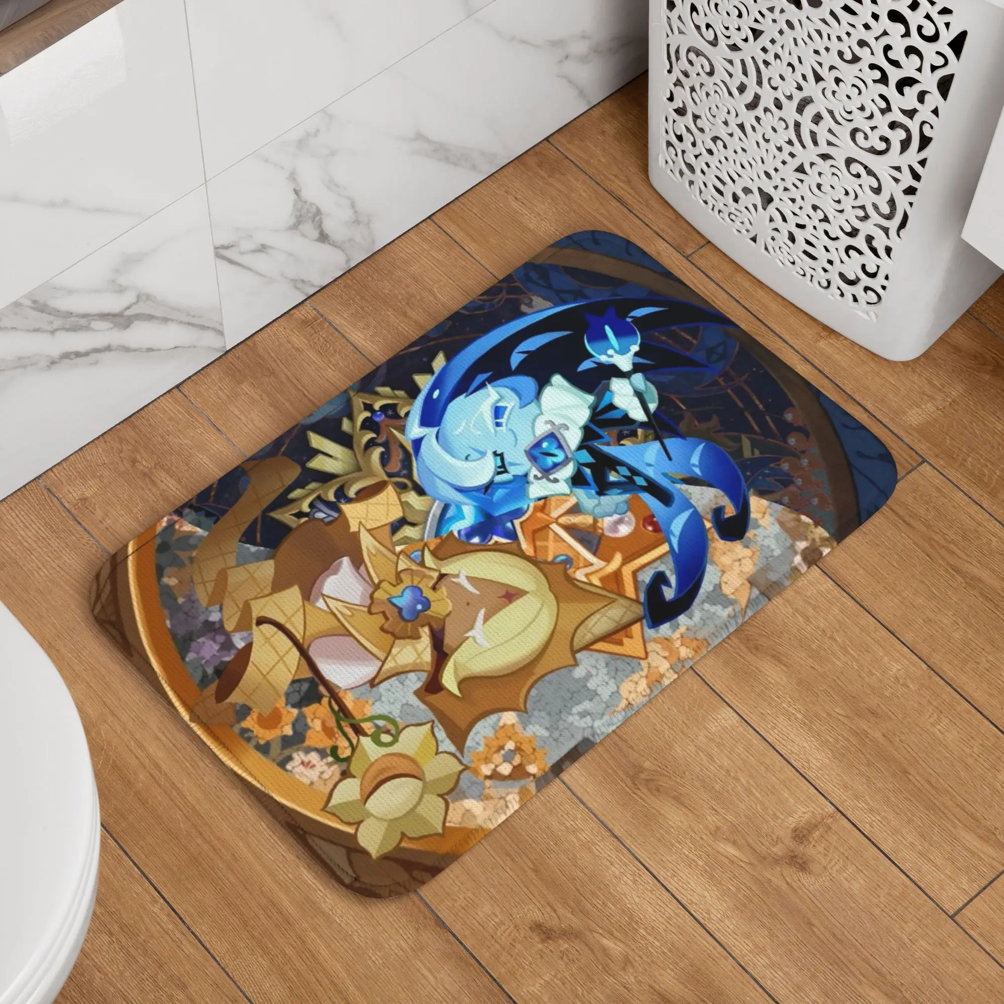 Pure Vanilla Cookie Run Kingdom Game Doormat Dust-proo Carpet Rug Kitchen Entrance Home Floor Mat for Balcony Footpad Mats