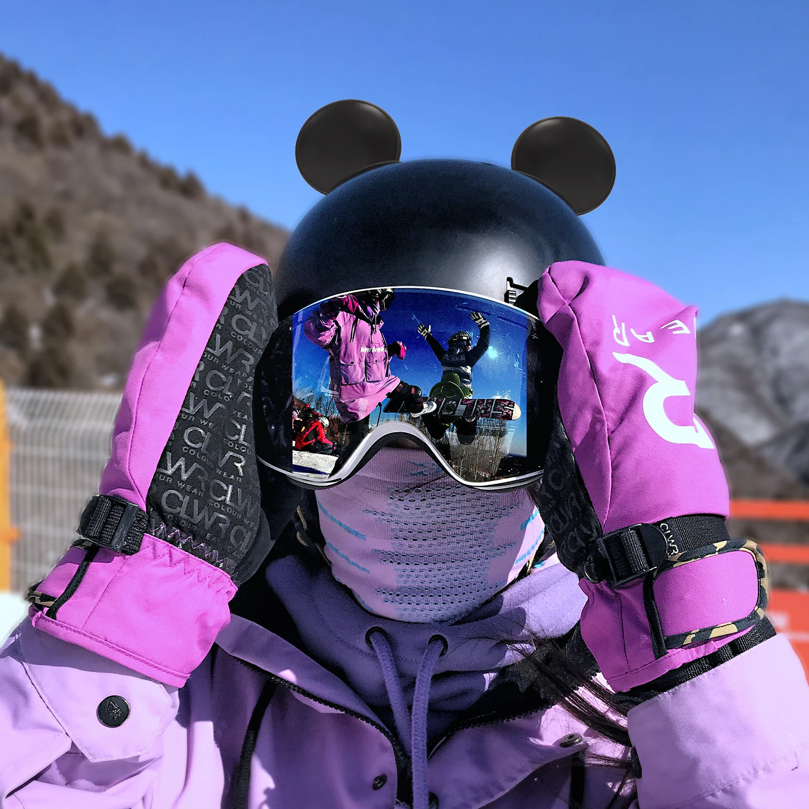 

1 Pair Cartoon Rat Ears Helmet Accessory Motorbike Helmet Decorative Mice Ear Ornament Scooter Safety Hat Small Ears