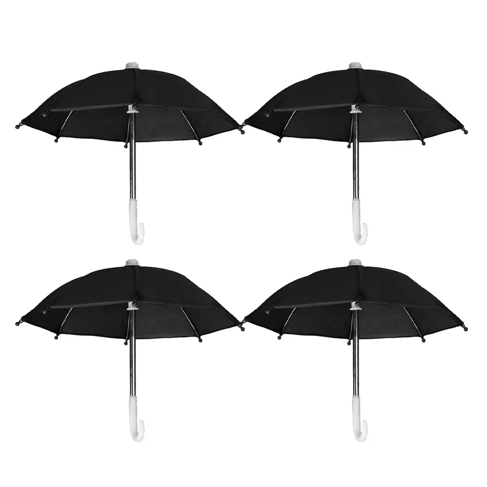 

4Pcs Mini Umbrella Decor Unique Vintage Style Miniature Rain Umbrella Accessory for Tiny House Dollhouse Micro Scene Decoration