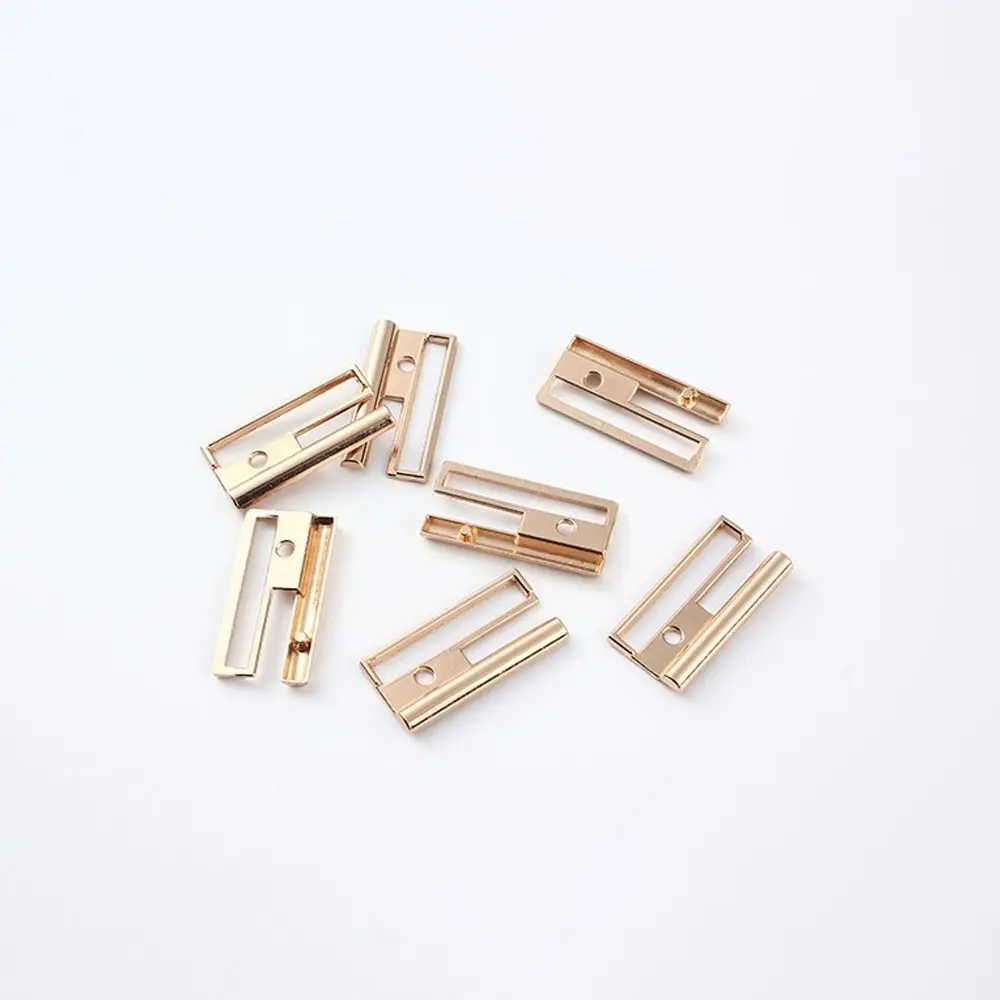 5pcs Sewing Accessories Gold Silver Black Belt Buckle Square Practical Metal Clasp Universal Elastic Waistband Buckle