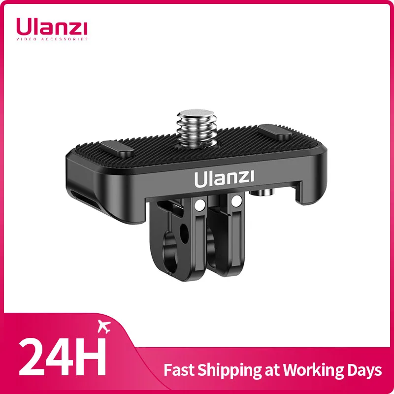 Ulanzi IN-05 Insta360 X4 Quick-Release Plate Metal Adapter Mount 3 in 1 Interface with 1/4\'\' Thread Action Gopro Mount