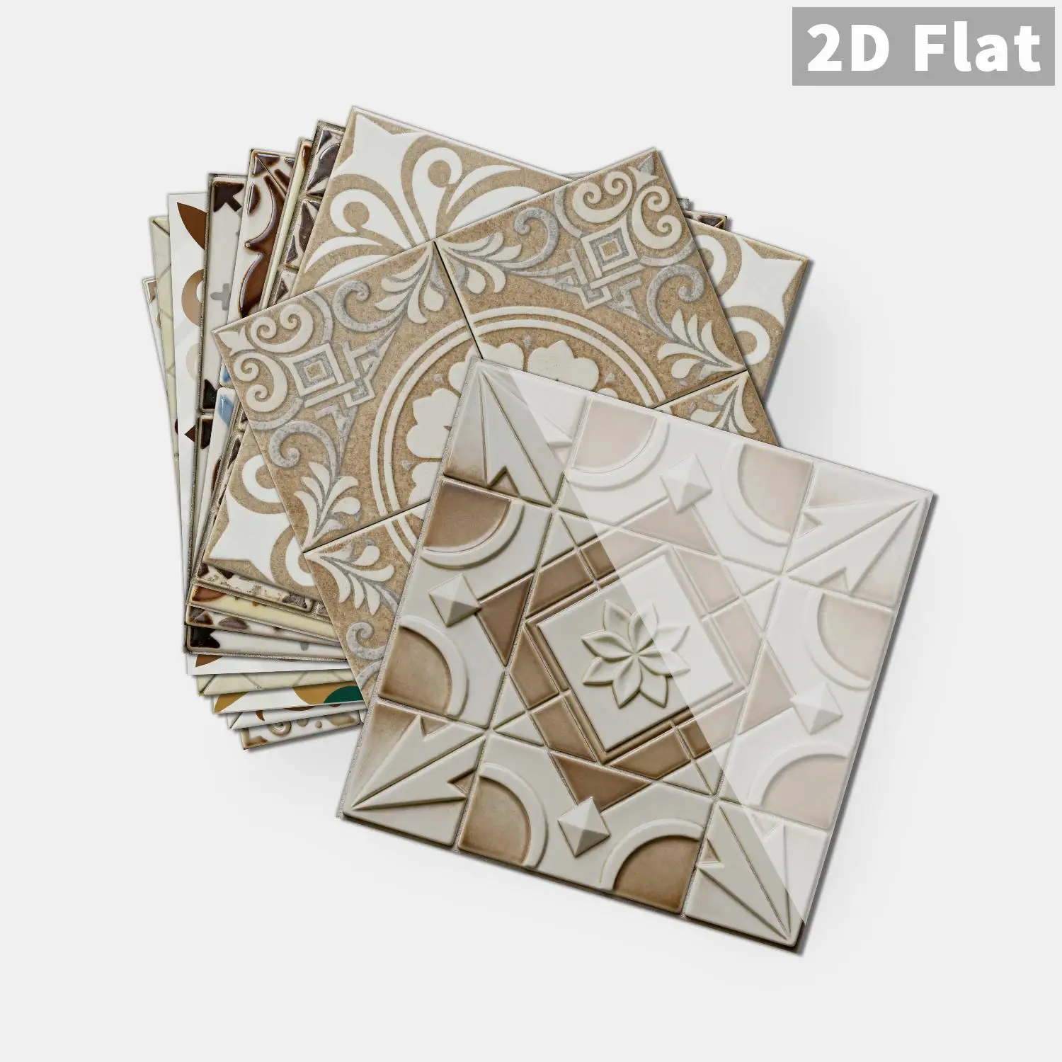 

Retro floral tile decal, 36 waterproof self-adhesive wall stickers, suitable for splash proof kitchen and bathroom walls