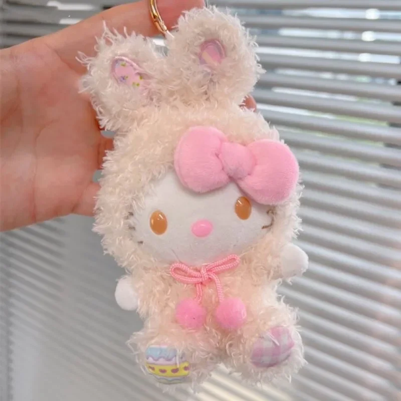 

Kawaii Sanrio Hello Kitty милый мультфильм мягкие плюшевые игрушки кулон рюкзак брелок плюшевые куклы украшения праздничные подарки