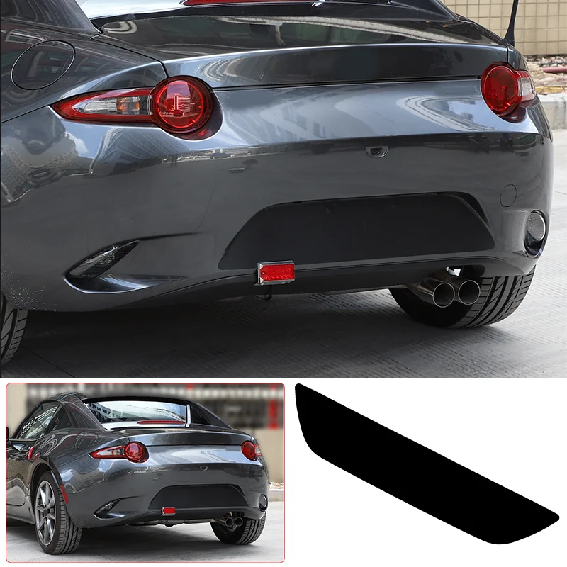 

For 2016-2023 Mazda MX-5 (Coupé Version ) PVC Black Car Rear License Plate Frame Film Sticker Exterior Protection Accessories