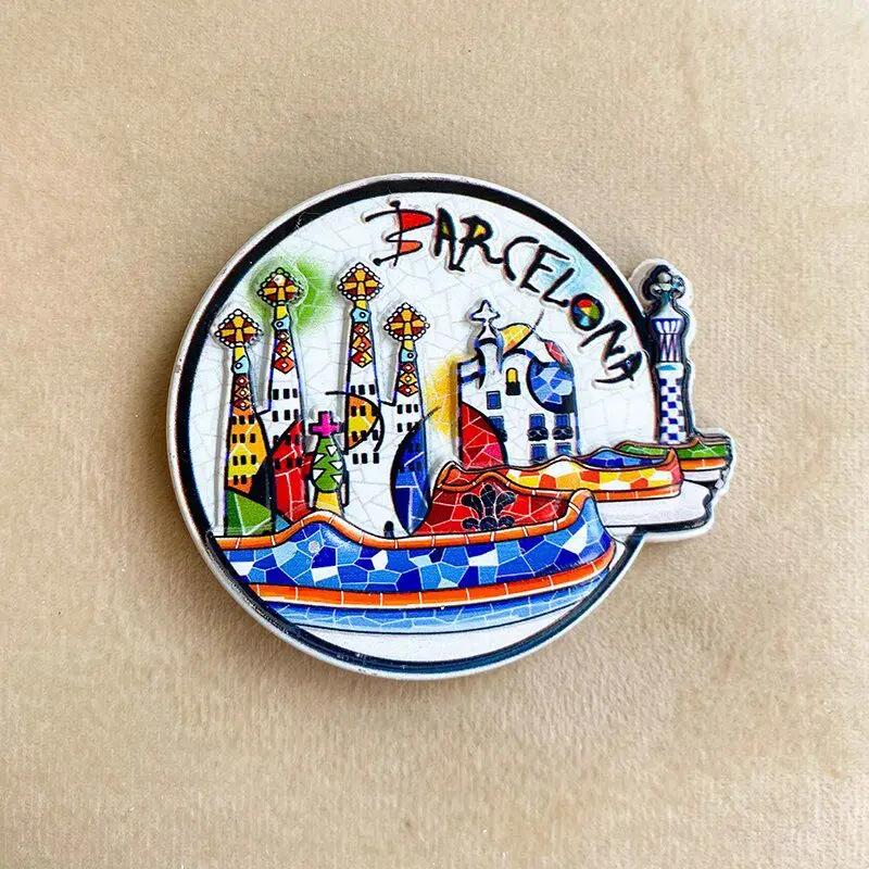 

Barcelona Refrigerator Magnet Sagrada Familia Architecture Creative Personalized Travel Souvenir3d3D Magnetic Attraction