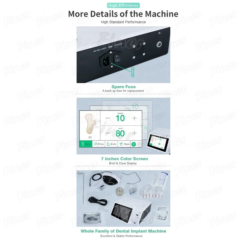 HD Touch Screen Ultrasonic Piezo Osso Cirurgia Unidade Piercing, equipamentos Odontológicos