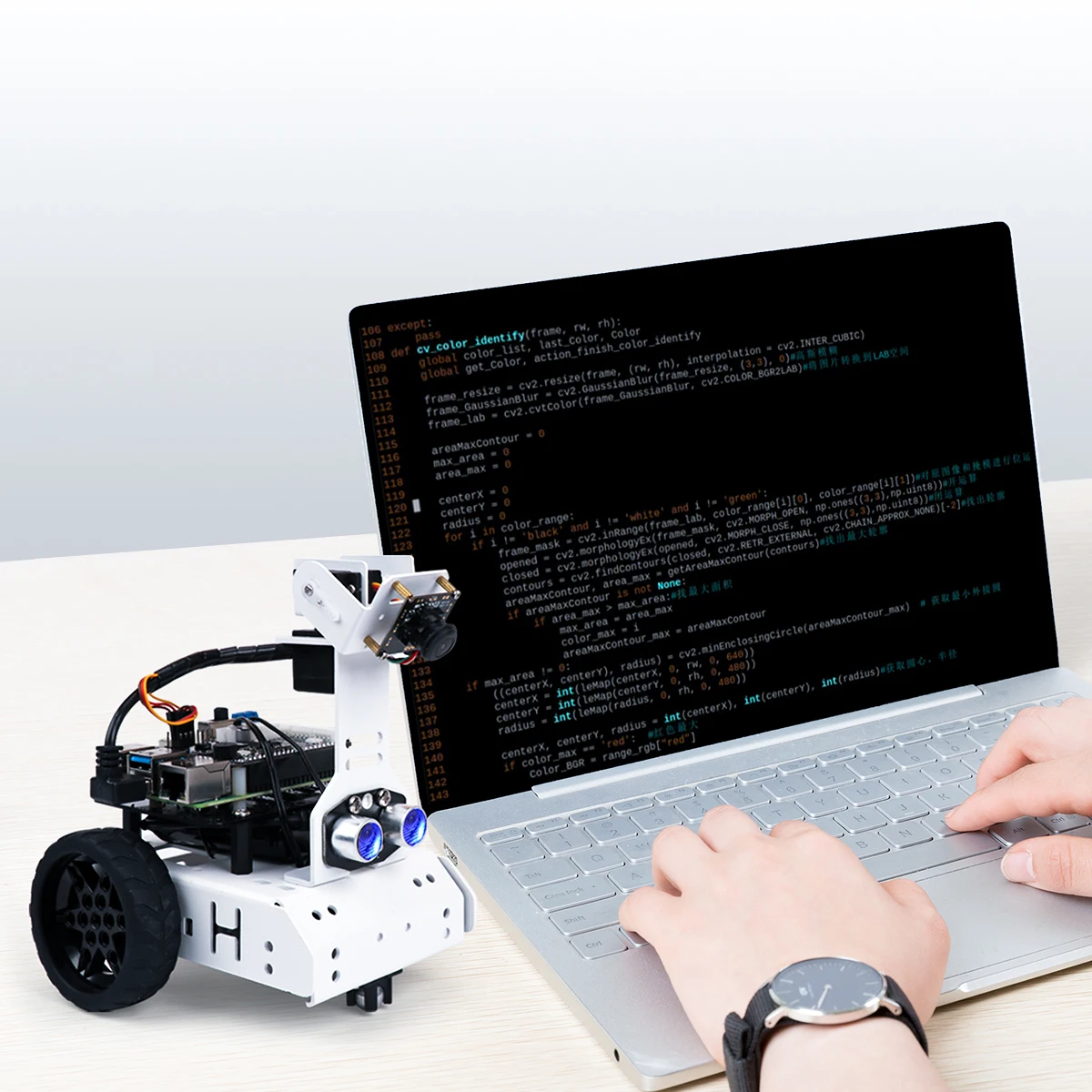 NEW Hiwonder GoGoPi Python Programming Wifi Control AI Vision Smart Raspberry Pi Robot Car Kit with Camera Education Robotic Kit