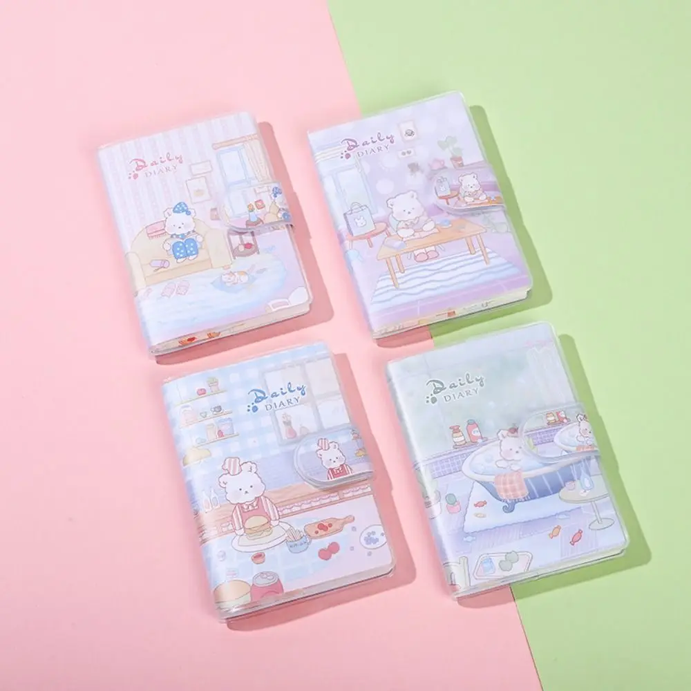 With Buckle Portable Pocket Notebook Unique Writing Fluently Mini Cartoon Notepad Paper Art Cute Rubber Cover Notepad