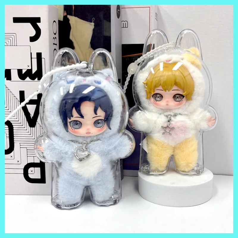 2026 For Aespa Fluffy Club Series Transparent Protective Case for Doll TransparentPortable Cable Organizer Box Storage Case