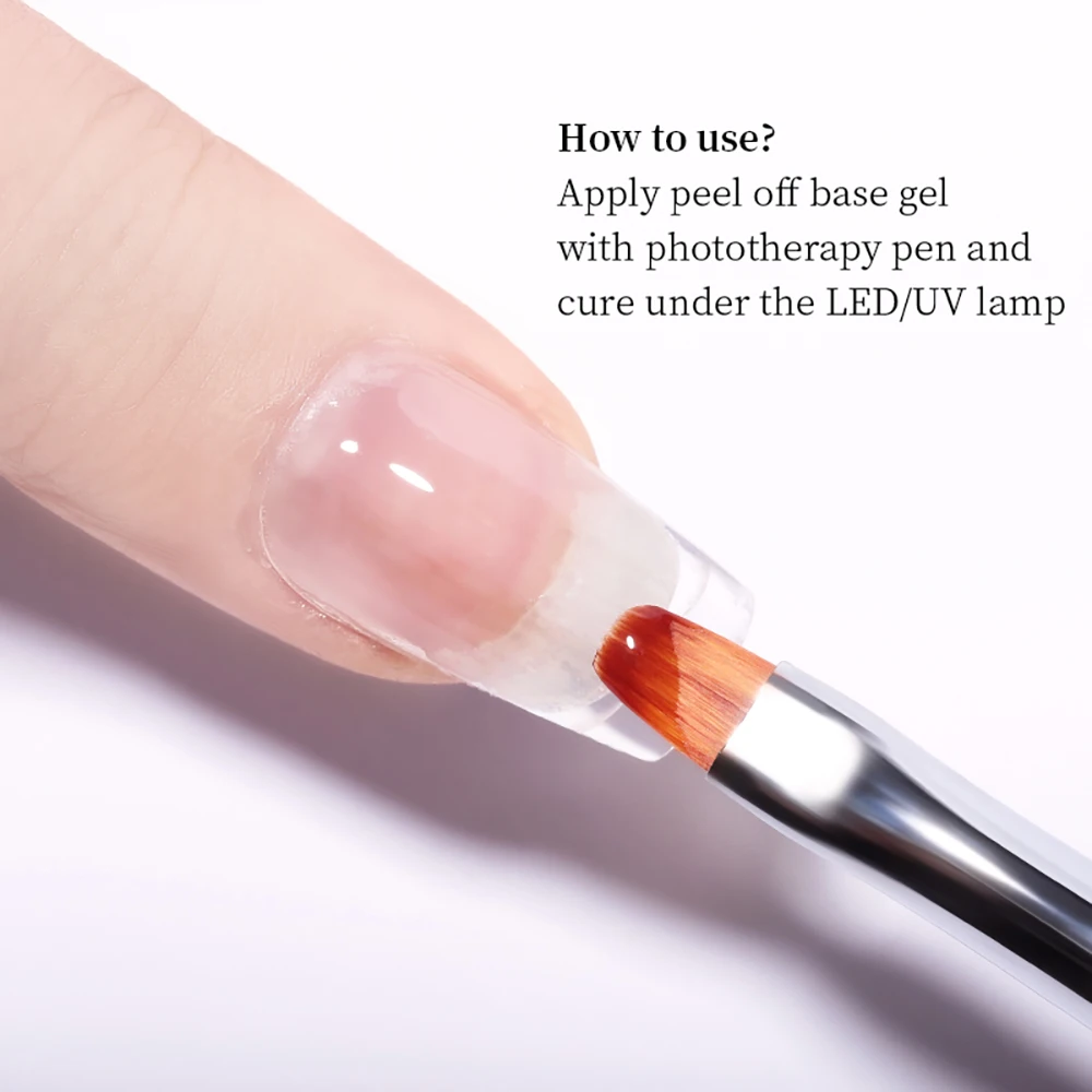 Vendeeni 15ml Easy Peel Off Base Coat เจลเล็บปกป้องเล็บเจลน้ําเคลือบเงาไม่จําเป็นต้อง Remover UV LED Soak Off เจล Lacquer