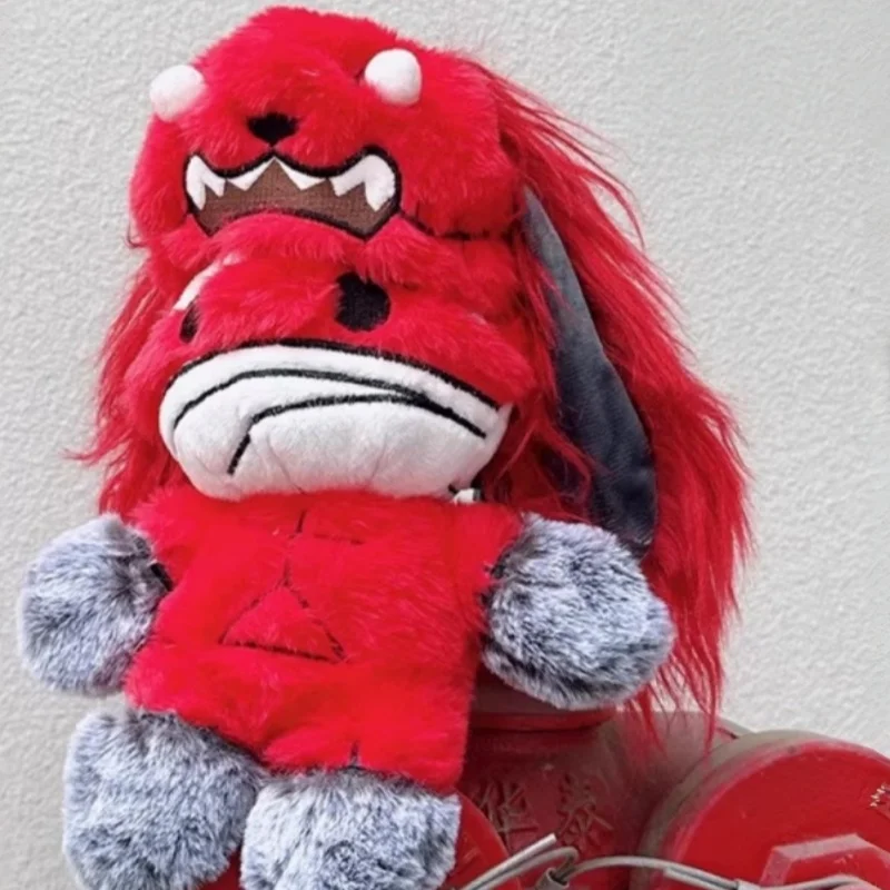 Plushie Dreadfuls Red Grumpy Rabbit Stuffed Animal Creepy Spooky Plush Toy Weird Funny Gift For Kids Adults Holiday Party Decor