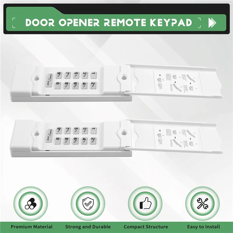 

AAAEL-2Pcs For Linear Garage Door Opener Keypad, MDTK Garage Door Keypad Compatible With Linear Garage Door Opener