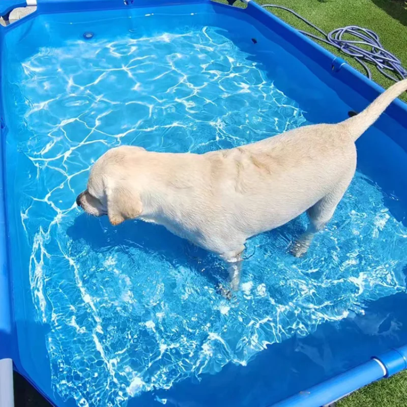 Pet dog dog stand swimming pool thickened non-inflatable folding large dog bath golden husky paddling pool