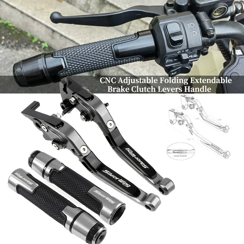 

Аксессуары для мотоциклов: регулируемые складные выдвижные рычаги тормоза и сцепления с ЧПУ для Honda Silver Wing GT 400 600 2001-2017