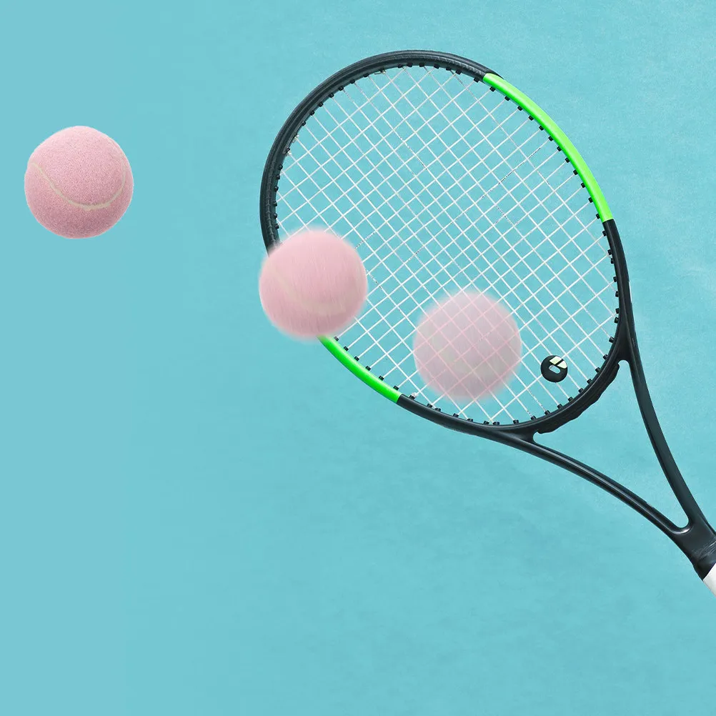 

6 ярких розовых теннисных мячей для начинающих, для тренировок молодежи, игр на площадке, прыгучие эластичные резиновые теннисные мячи