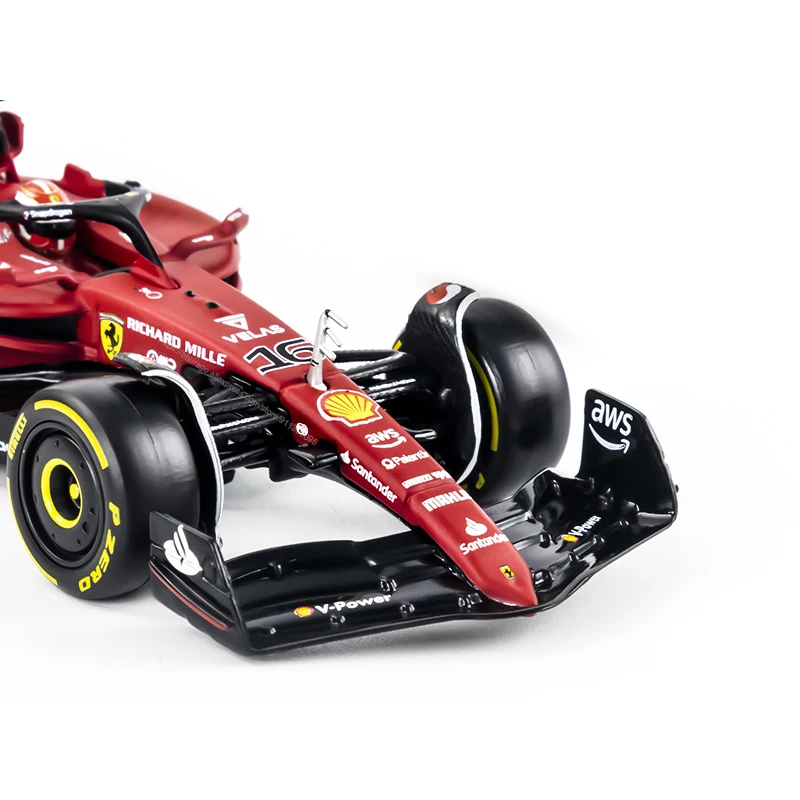 Bburago 1:43 Latest F1 2022 Scuderia Ferrari F1-75 16# Leclerc 55#Sainz Alloy Car Die Cast Car Model Toy Collection Gift