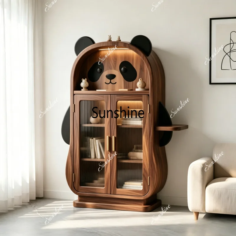Modeling Bogu frame solid wood storage cabinet study decorative storage, floor-to-ceiling household