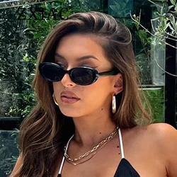 ZXIAC Retro Oval Sunglasses Women Men 90s Vintage Small Frame Sun Glasses Brand Designer Casual Simple Eyeglasses UV400 Shades