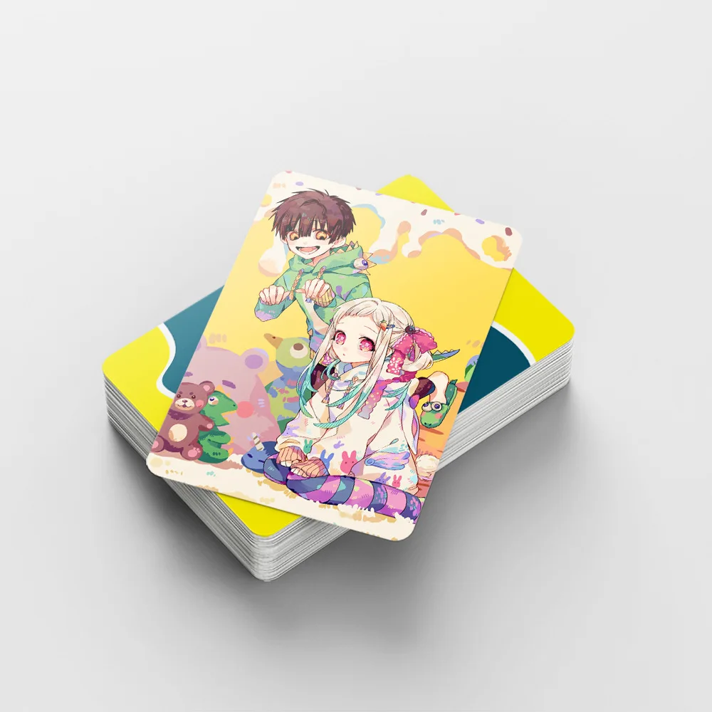60+32Pcs/Set Anime Toilet-bound Hanako-kun Lomo Card Mini Stickers Photocard Fans Collection Card Toy Gift ﻿