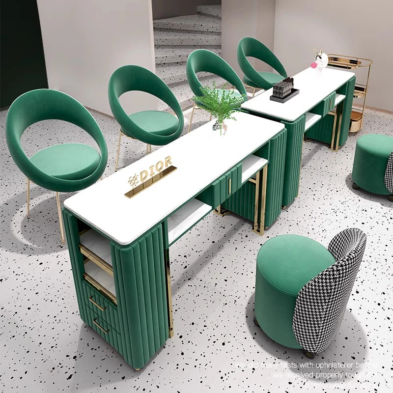 

Minimalist Manicure Nail Table Beauty Salonstyle Nail Desk Equipment Professional Mesas Para Manicuristas Salon Furniture