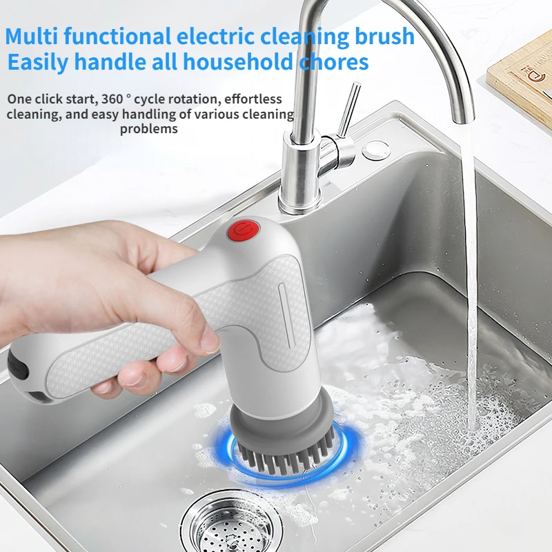 Wireless Electric Cleaning Brush Bathroom Window Kitchen Automotive Multifunctional Household Rotating Cleaning Machine for Home