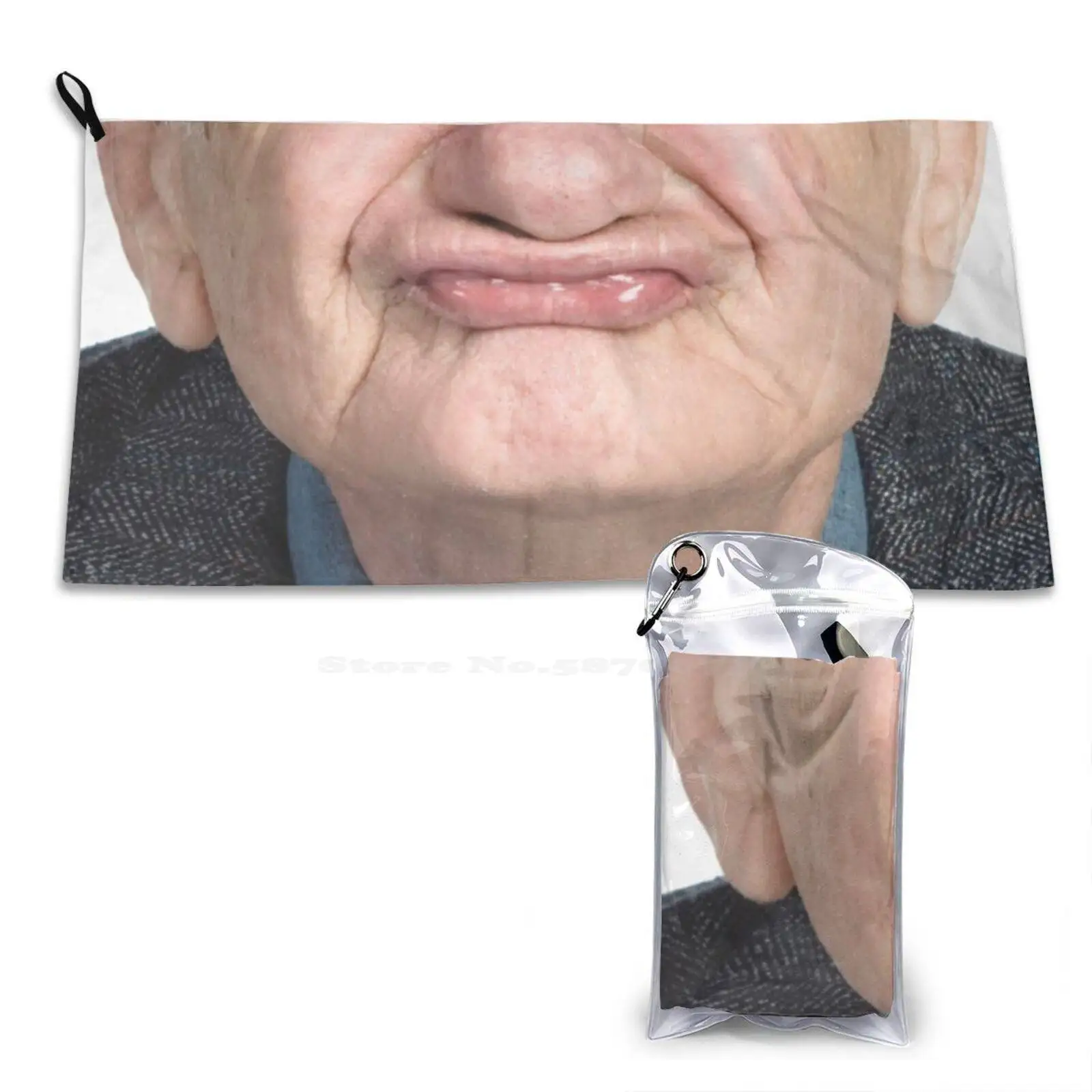 Funny Guy Soft Bath Towel Washcloth Outdoor Old Man Pucker Humor Funny 19 Laugh Joke Silly Big