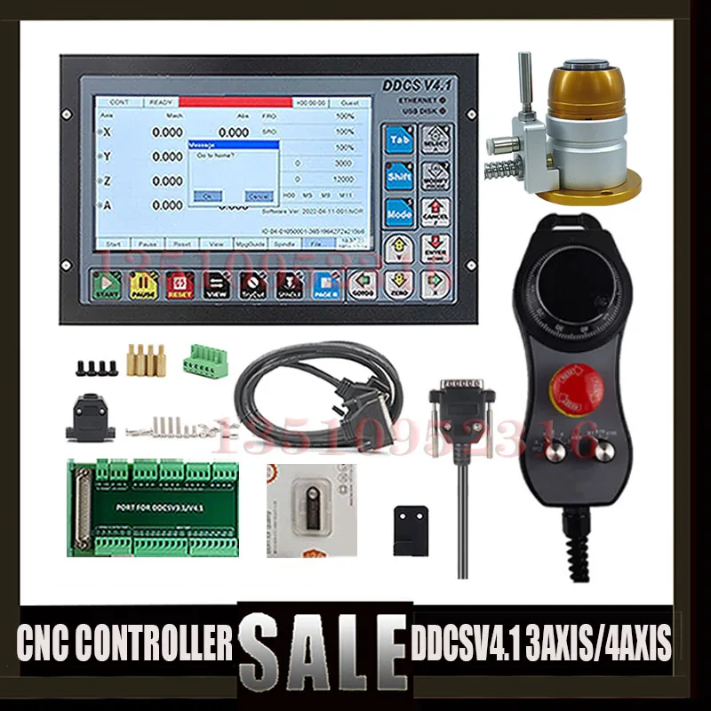 New Product! Ddcsv4.1 Cnc Controller 3axis 4axis Engraving Machine Control System Z-axis Probe 500k Pulse Support Servo Spindle