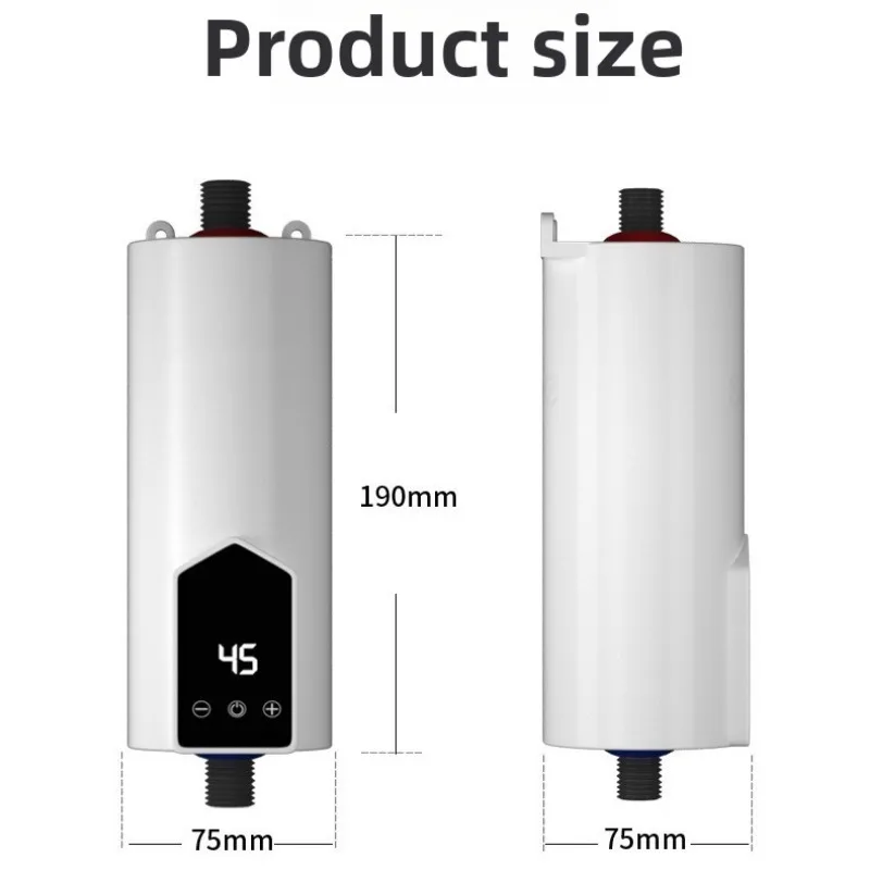 Instant Water Heater 220V 3000W-5500W Portable Electric Heaters for Bathroom Hot Water Shower and Home Kitchen Heating