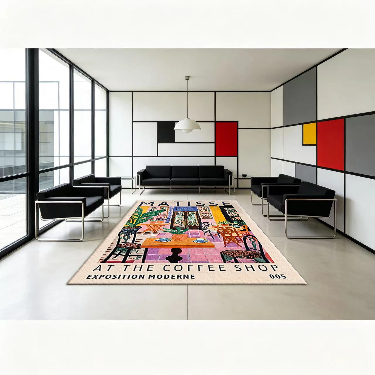 Matisse Art Painting Print Carpet Flooring, Vintage Artwork Decor Area Rug for Living Room Bedroom Home Floor Decoration
