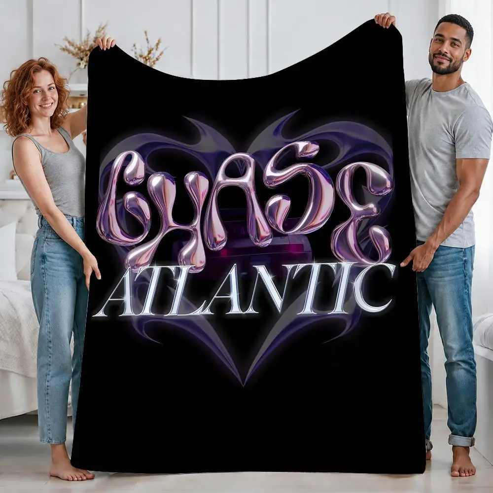 Trendy Band Chase Atlantic Throw Custom Printed Flannel Fleece Blanket for Sofa Bed Office Travel & Camping